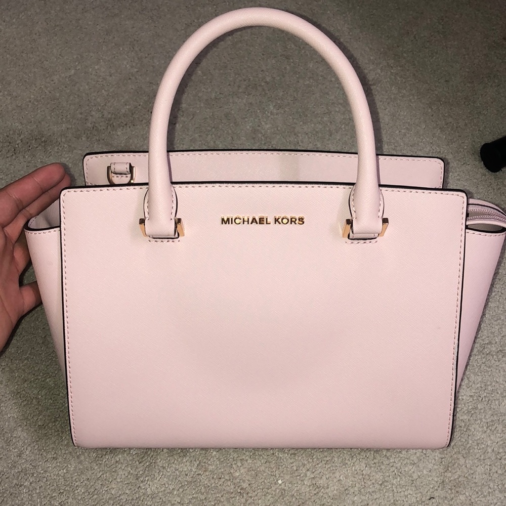 MK Pink Leather Satchel